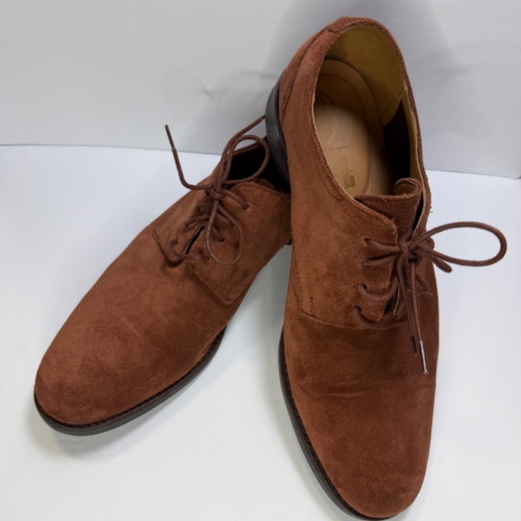 Clarks Brown Suede Derby Shoes Mens 9.5 main image 4